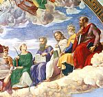 Raphael The Stanza Della Segnatura Ceiling [detail 3]